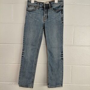 Free People Jeans Womens 24‎ Blue Denim Cotton Blend Low Rise Pockets
